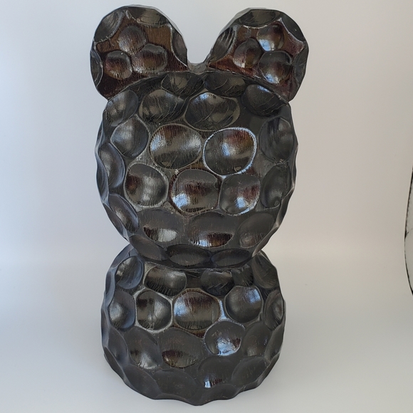 Vintage Japanese Wood Carved Bear. Adorable. Ainu or Kokeshi Style. - Picture 5 of 10